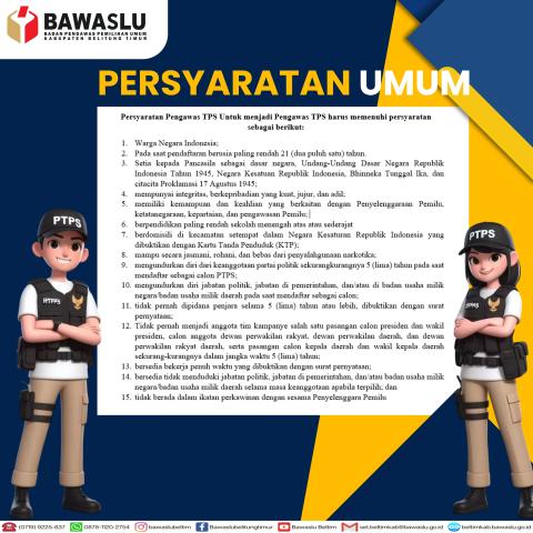 Persyaratan Umum Pendaftaran